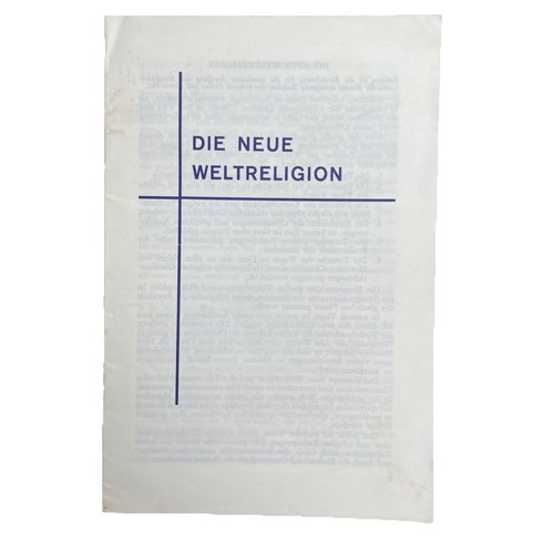 Die neue weltreligion heftchen - weltreligion,
